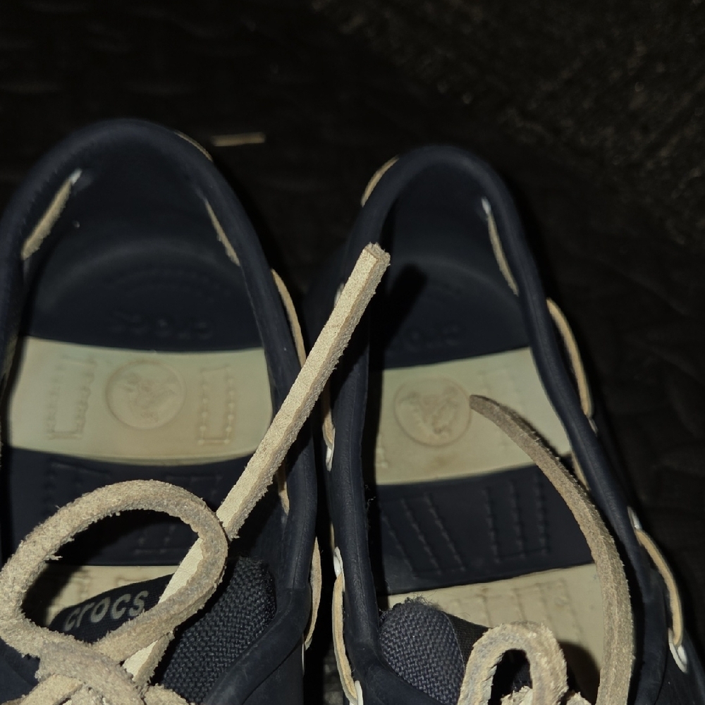 CROCS Dark Blue Boat Shoes - Picture 7 of 7